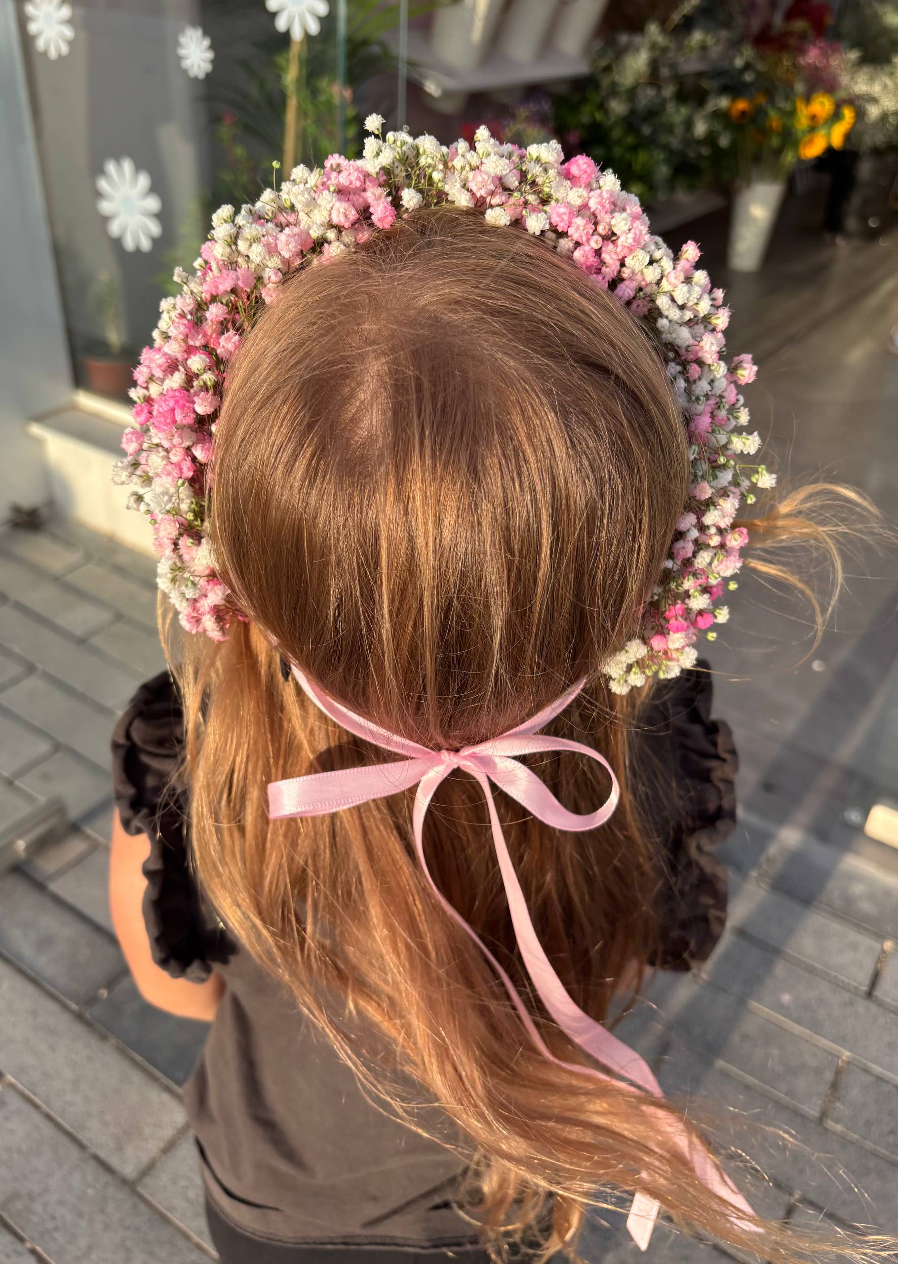 Pink-White Head Wreath